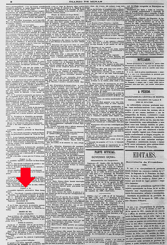 Jornal Diário de Minas (25/09/1866)